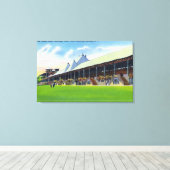 グランドスタンドアットトラックのレースグランドビュー キャンバスプリント (インサイチュ (ウッドフロア))