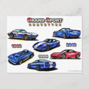 グランドスポーツコルベット1963, 1996, 2010 ポストカード