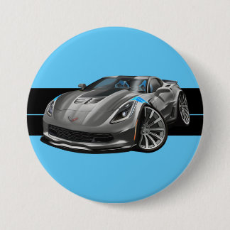 グランドスポーツコルヴェットグレー限定版グラフィック 缶バッジ