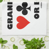 グランドスラムかバスト(橋カードスーツ) キッチンタオル (折り畳み)