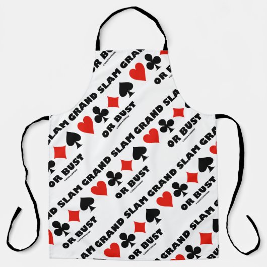 グランドスラムまたはバストブリッジ4枚のカードスーツ エプロン (正面)
