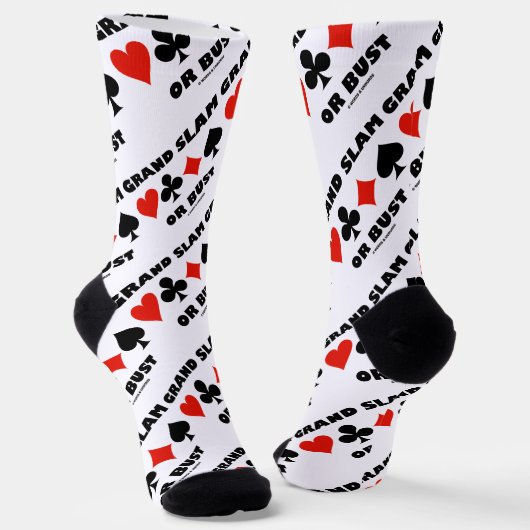 グランドスラムまたはバストブリッジ4枚のカードスーツ ソックス (傾斜あり)