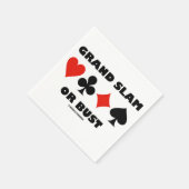 グランドスラムまたはバスト(ブリッジフォーのカードスーツ) スタンダードカクテルナプキン (角)