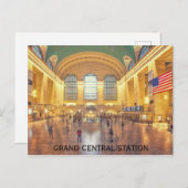 グランドセントラルステーションニューヨークシティ ポストカード (正面/裏面)