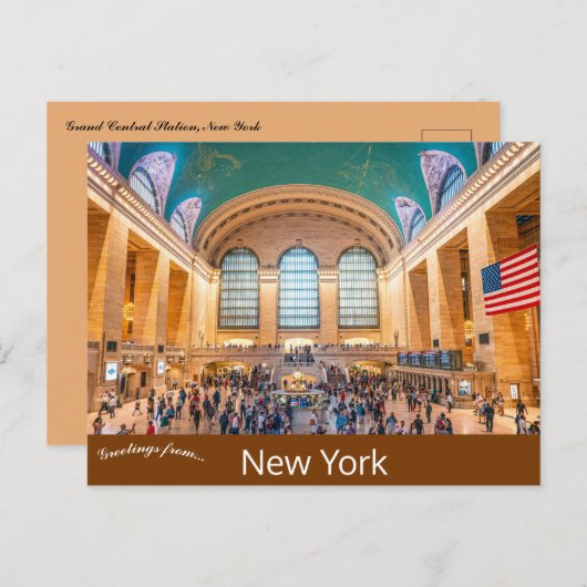 グランドセントラルステーションニューヨークポストカード ポストカード (正面/裏面)