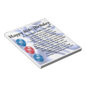 グランドソード詩 – 80th誕生日デザイン ノートパッド (アングル)