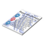 グランドソード詩 – 80th誕生日デザイン ノートパッド (回転)