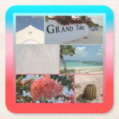 グランドタークスアンドカイコス スクエアペーパーコースター (正面)