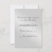 グランドダチェスシルバーメタルRSVP応答招待状 出欠カード (裏面)