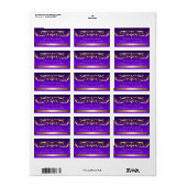 グランドダチェスパープル金ゴールドスクロール住所 シール (フルシート)