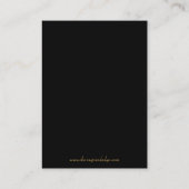 グランドダチェスブラック金ゴールドスクロールテーブルプレイスカード プレイスカード (裏面)