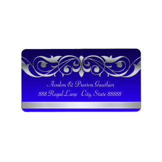 グランドダチェスブルーシルバースクロール住所 シール