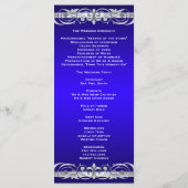 グランドダチェスブルースクロールティール（緑がかった色）結婚式 プログラム (裏面)