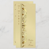 グランドダチェス金ゴールドスクロール結婚式 プログラム (正面/裏面)