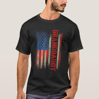 グランドダディギフトアメリカ国旗の贈男性へり物父の Tシャツ