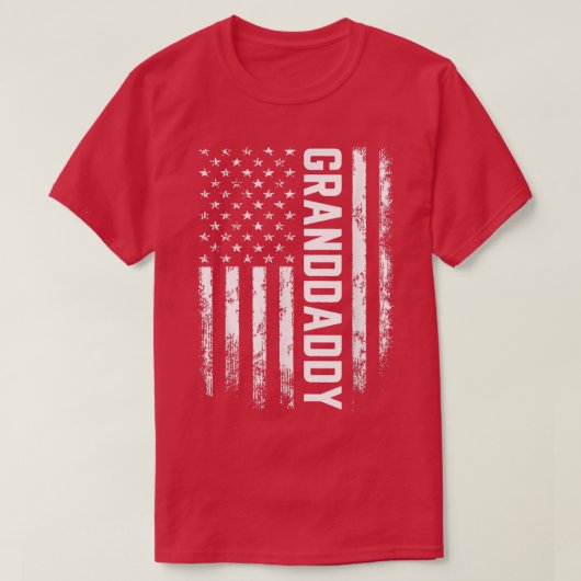 グランドダディーギフトアメリカ国旗のギフト男性へ父の Tシャツ (デザイン正面)