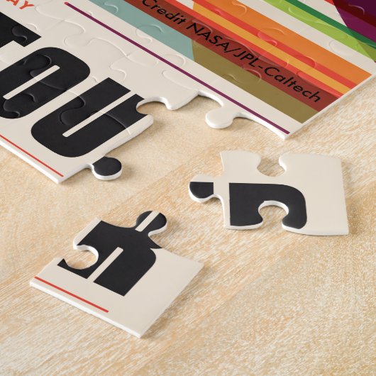 グランドツアーのレトロNASA旅行ポスタージグソーパズル ジグソーパズル (側面)
