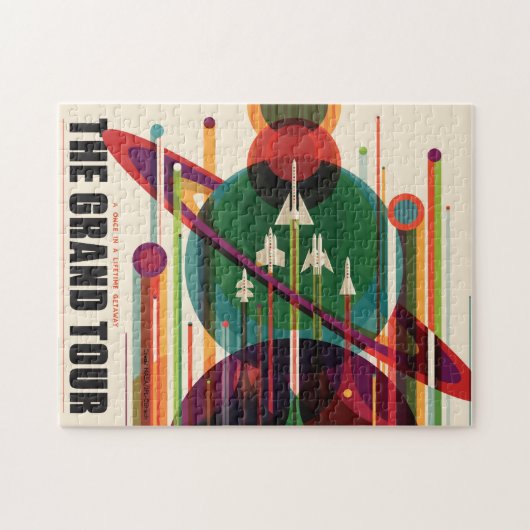 グランドツアーのレトロNASA旅行ポスタージグソーパズル ジグソーパズル (横)