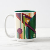 グランドツアー-レトロNASA旅行ポスターツートーンマグ ツートーンマグカップ (左)