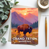 グランドティトン国立公園 | ビゾン ワイオミング州 旅行 ポストカード