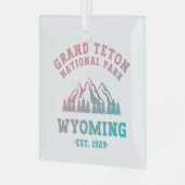 グランドティトン国立公園 ワイオミング州 アメリカ グラデーション ガラスオーナメント (正面左)