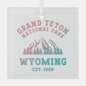 グランドティトン国立公園 ワイオミング州 アメリカ グラデーション ガラスオーナメント (正面)