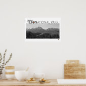 グランドティトンNAT'L PARK-Wyoming-Ansel Adams View- ポスター (キッチン)