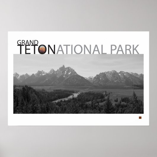 グランドティトンNAT'L PARK-Wyoming-Ansel Adams View- ポスター (正面)