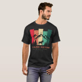 グランドティートン国立公園のヴィンテージハイキング用 Tシャツ (正面フル)
