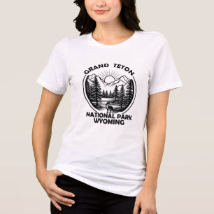 グランドティートン国立公園 ワイオミング州 トライブレンドTシャツ