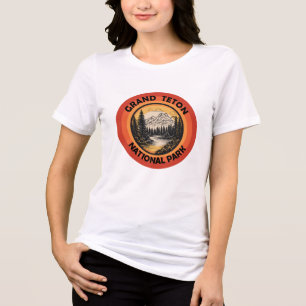 グランドティートン山脈 ワイオミング州 国立公園 トライブレンドTシャツ