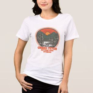 グランドティートン山脈 ワイオミング州 国立公園 トライブレンドTシャツ