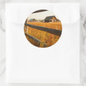 グランドテトンのファームハウス及びレールフェンス ラウンドシール (バッグ)