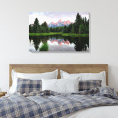 グランドテトンの反射がビーバー池を越えて キャンバスプリント (インサイチュ (寝室))
