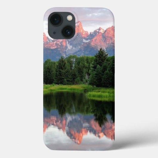 グランドテトンの反射がビーバー池を越えて Case-Mate iPhoneケース (裏面)