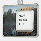 グランドテトンサンライズアットコットンウッドクリーク シルバープレートフレームオーナメント (左)