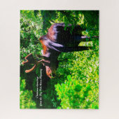 グランドテトンズでムース。クリスマスグリーティングジグソー ジグソーパズル (縦)