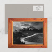 グランドテトンズブラック&ホワイト ポストカード (正面/裏面)