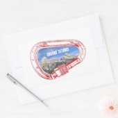 グランドテトンズ登山カラビナー 長方形シール (封筒)