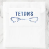 グランドテトンズ登山クイックドロー 長方形シール (バッグ)