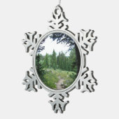 グランドテトントレイル スノーフレークピューターオーナメント (右)