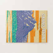 グランドテトンナショナルパークイン春ヴィンテージ ジグソーパズル (横)