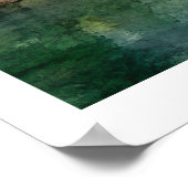 グランドテトンナショナルパークウォーターカラー絵画ズ ポスター (角)