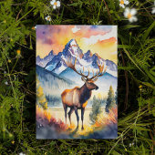 グランドテトンナショナルパークエルクワイオミンハガキ 招待状