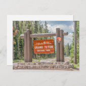 グランドテトンナショナルパークエントランスサイン ポストカード (正面/裏面)