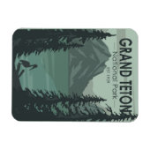 グランドテトンナショナルパーククレーンヴィンテージ マグネット (横)