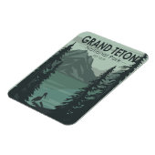 グランドテトンナショナルパーククレーンヴィンテージ マグネット (左側)