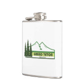 グランドテトンナショナルパークグリーンストライプ フラスク (左)