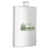 グランドテトンナショナルパークグリーンストライプ フラスク (右)