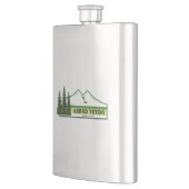 グランドテトンナショナルパークグリーンストライプ フラスク (左)